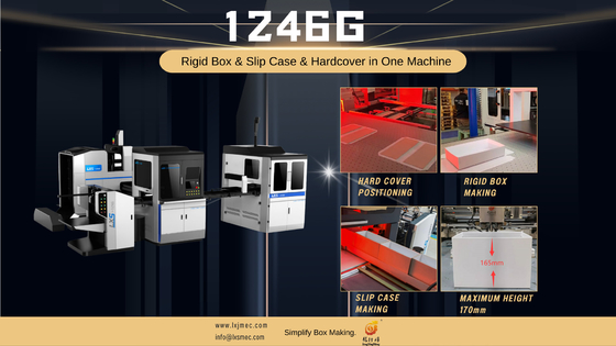 LS-1246G automatischer mehrfunktionaler steifer Kasten-Hersteller für die Herstellung der gebundenen Ausgabe